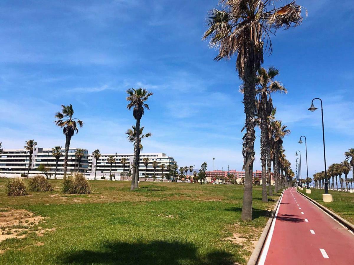 Apartamento Lujo, Primera Linea Playa, Garaje, Wifi, Piscina Climatizada Roquetas de Mar Buitenkant foto